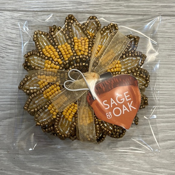 NWT [Set of 4] 4.5” Sunflowers Fall Autumn Coasters - Picture 1 of 3